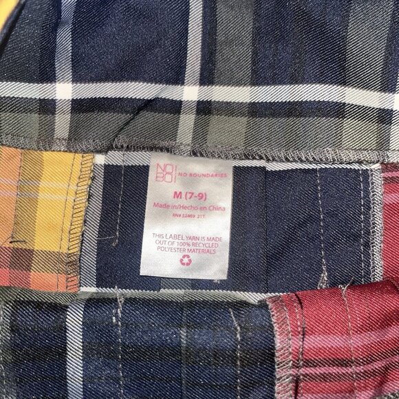 No Boundaries Multicolor Preppy Pleated Plaid Skirt .Juniors Size Medium - Picture 8 of 8